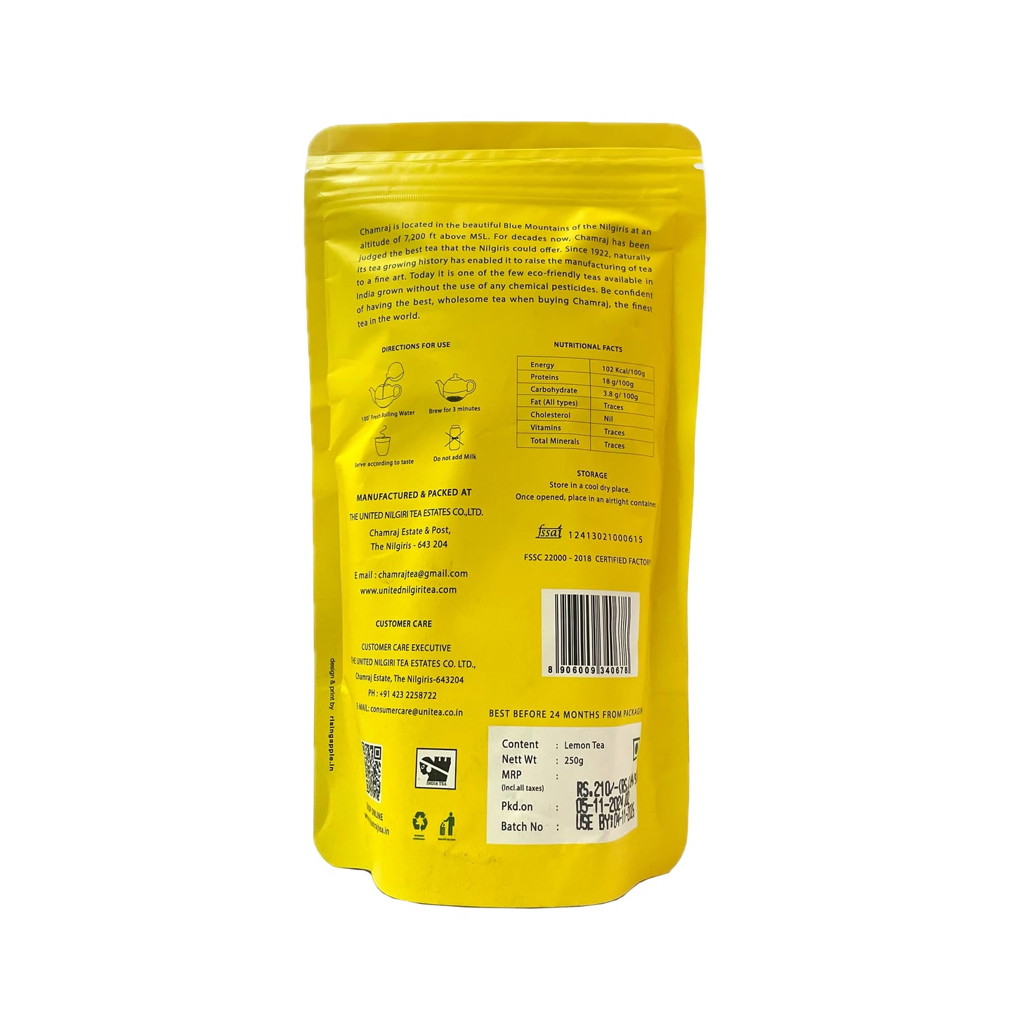 CHAMRAJ Master Blend Lemon Tea 250 g
