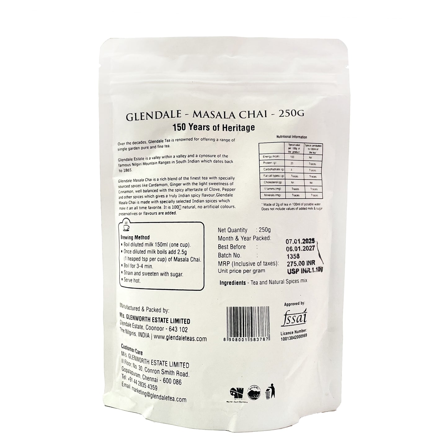 GLENDALE Masala Chai 250 g