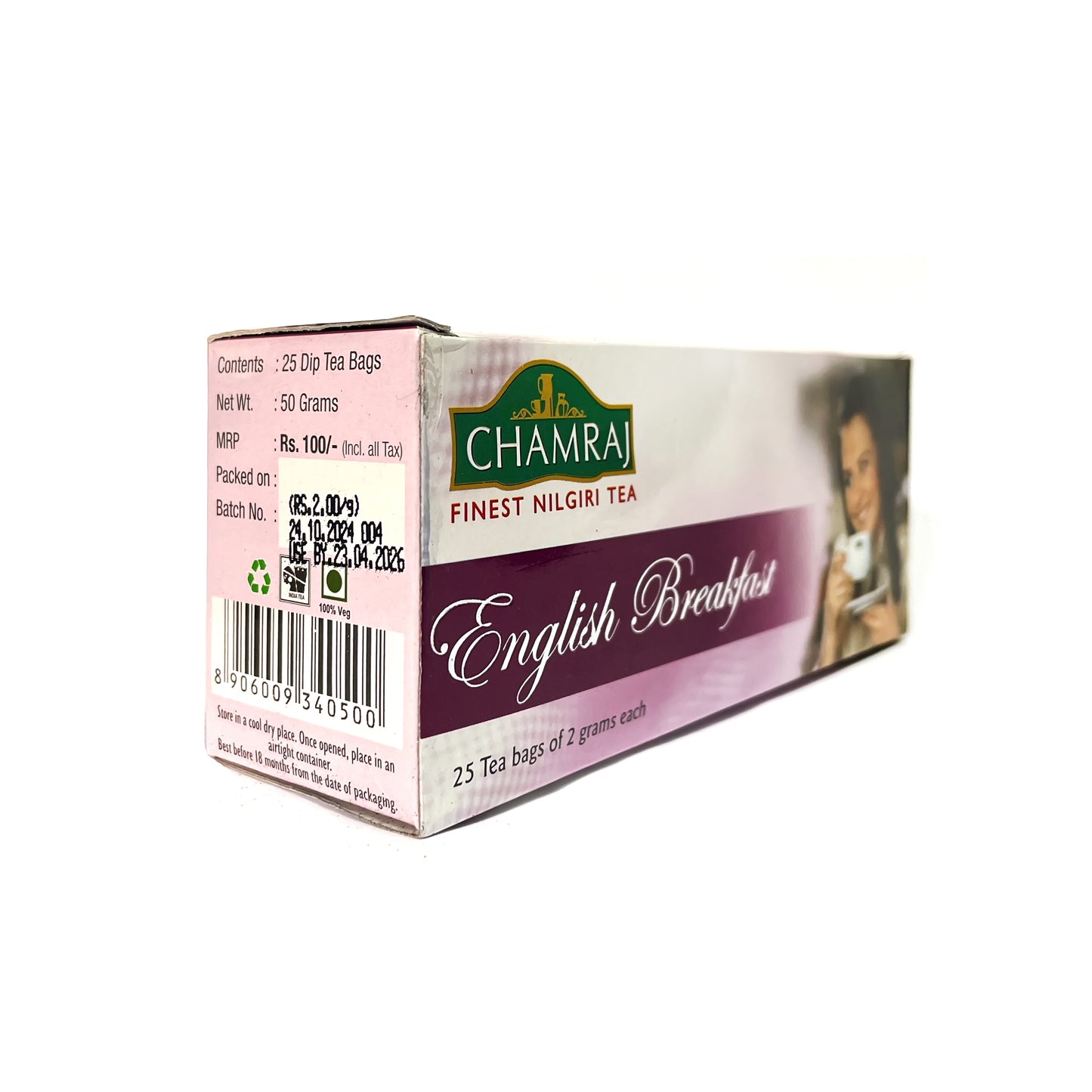 CHAMRAJ English Breakfast Tea (25 Dip Bags)