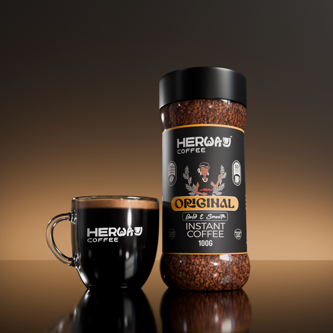 HERWAY Original Instant Coffee 100 g (Bold & Smooth)