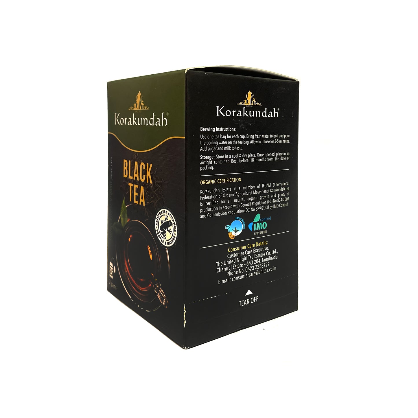 KORAKUNDAH Organic Black Tea Dip (25 Dip Bags)