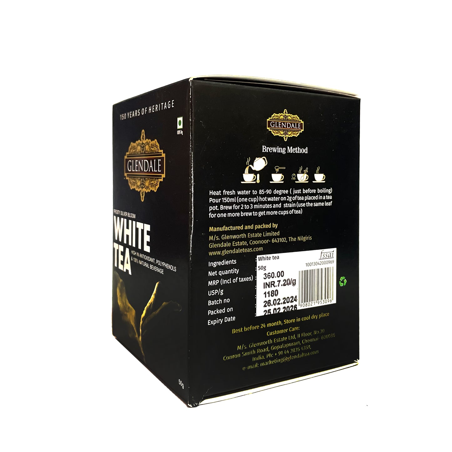 GLENDALE Frosty Silver Bloom White Tea 50 g