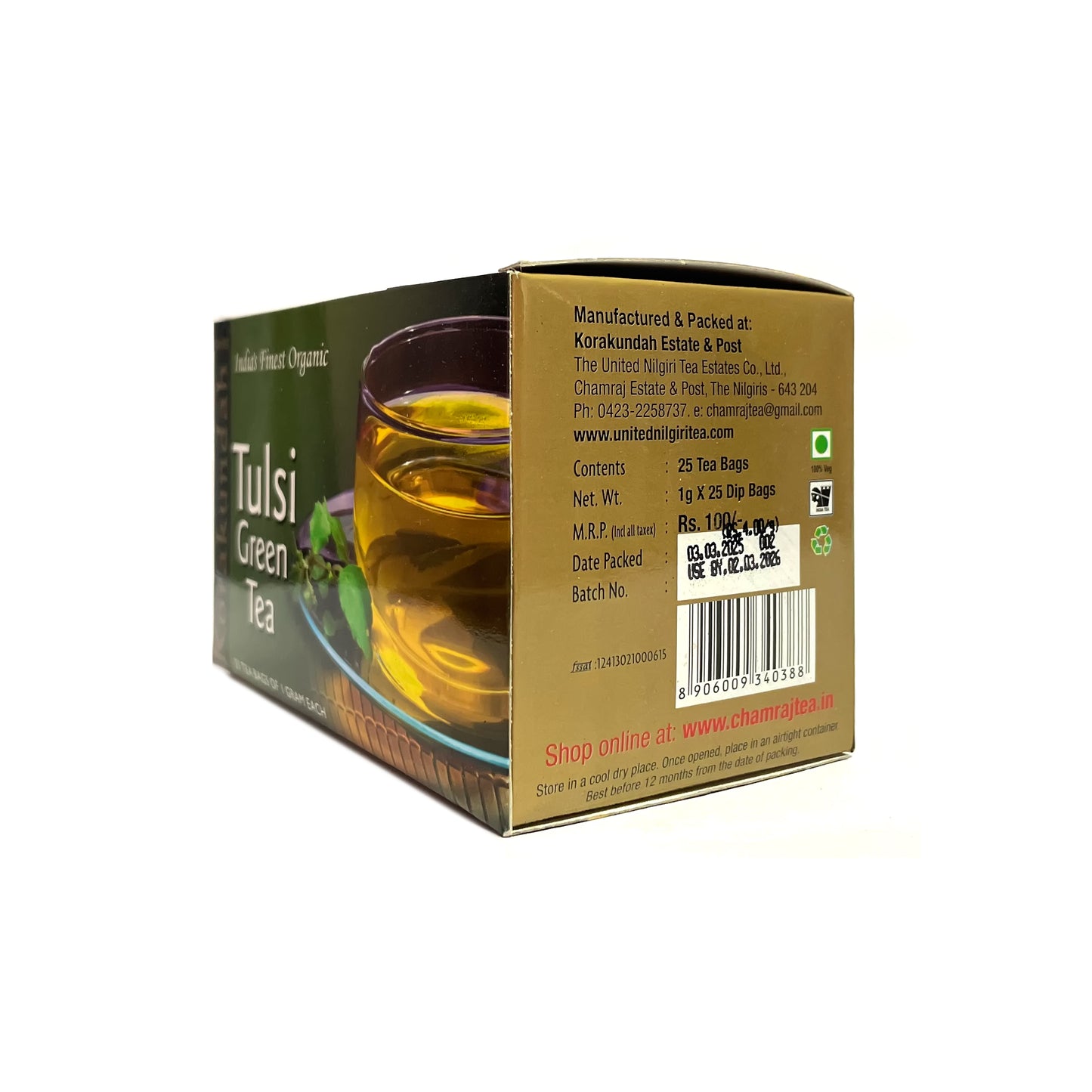 KORAKUNDAH Tulsi Green Tea (25 Dip Bags)
