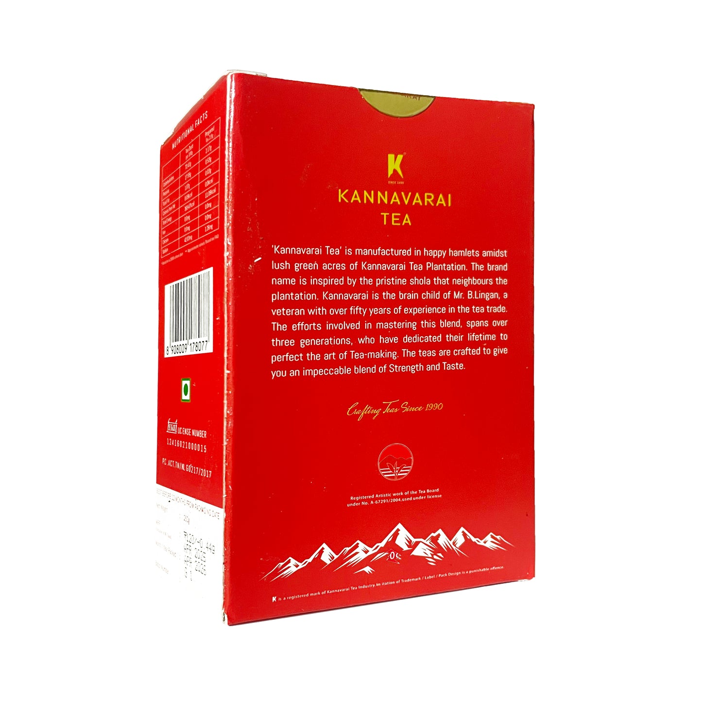 KANNAVARAI Gold Dust Premium Nilgiri CTC Tea Blend 250 gm