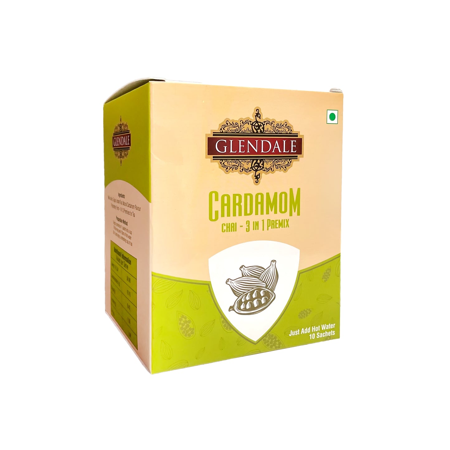 GLENDALE Cardamom Chai (10 Sachets - 3 in 1 Premix)