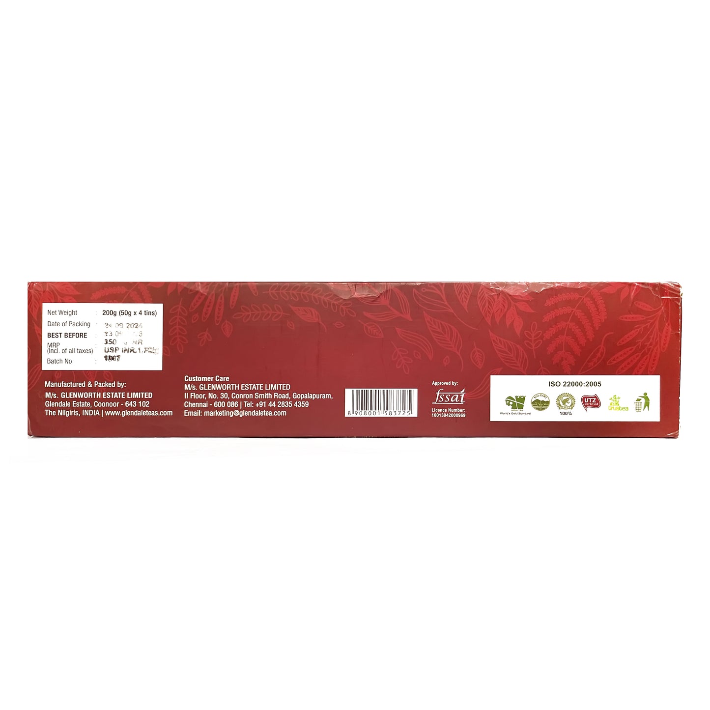 GLENDALE Gift Pack 200 gm (50 g x 4 Tins)
