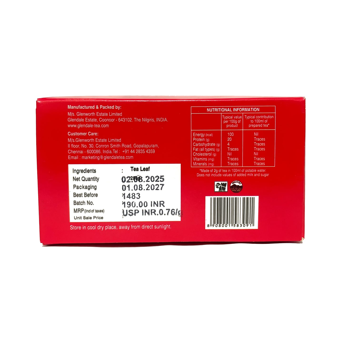 GLENDALE Frost Orange Pekoe (OP) Tea 250 g