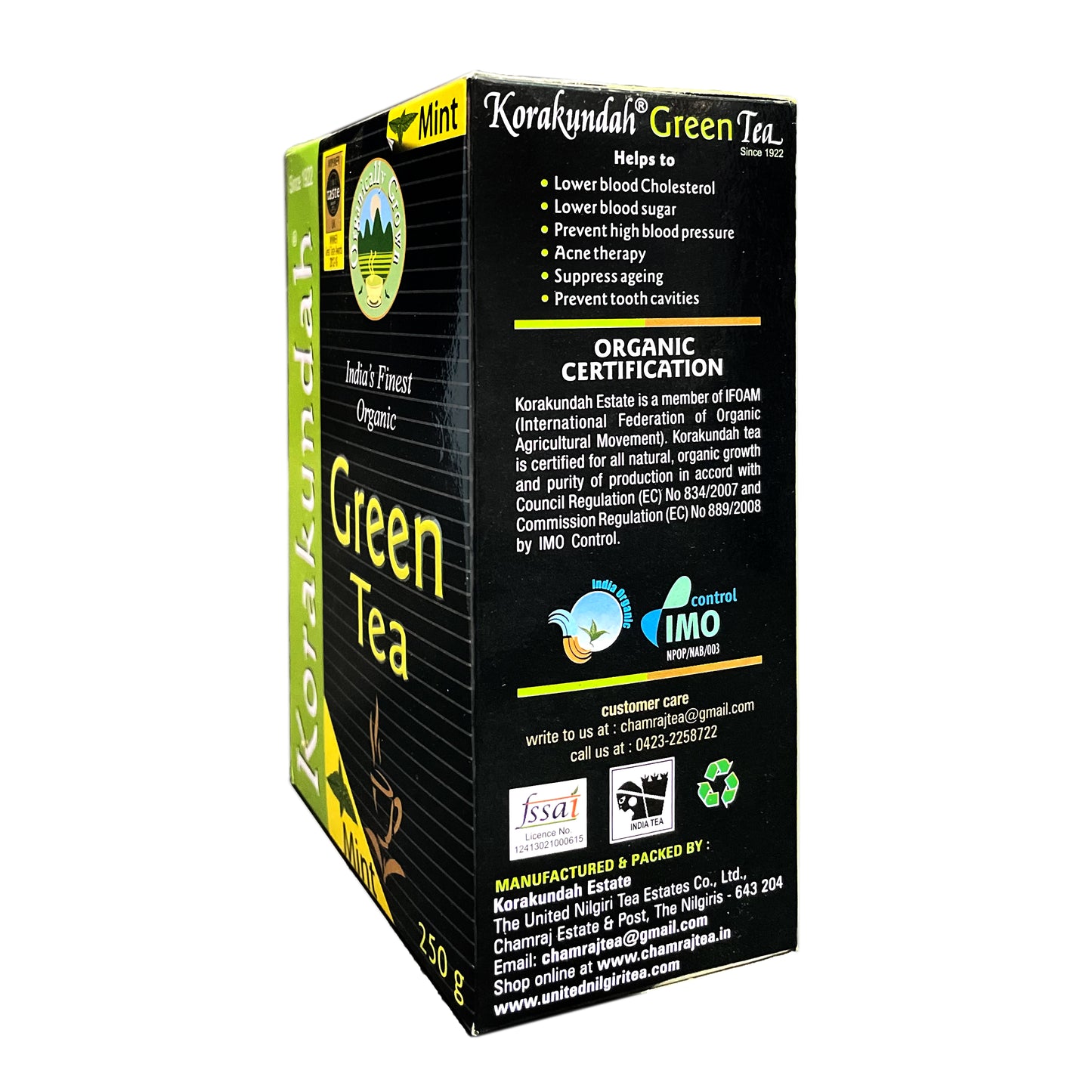 KORAKUNDAH Organic Green Tea (Mint) 250 g