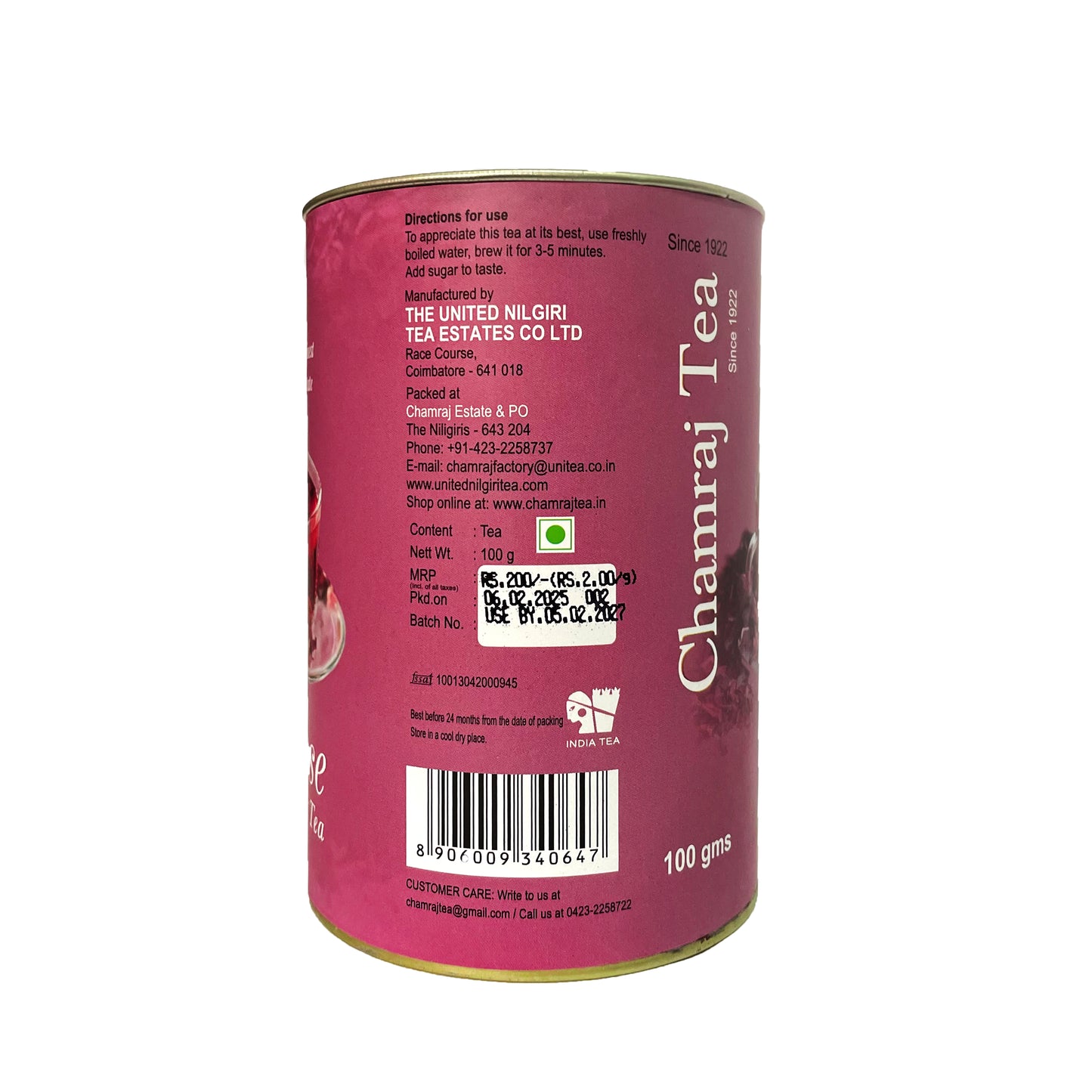CHAMRAJ Rose Black Tea 100 g
