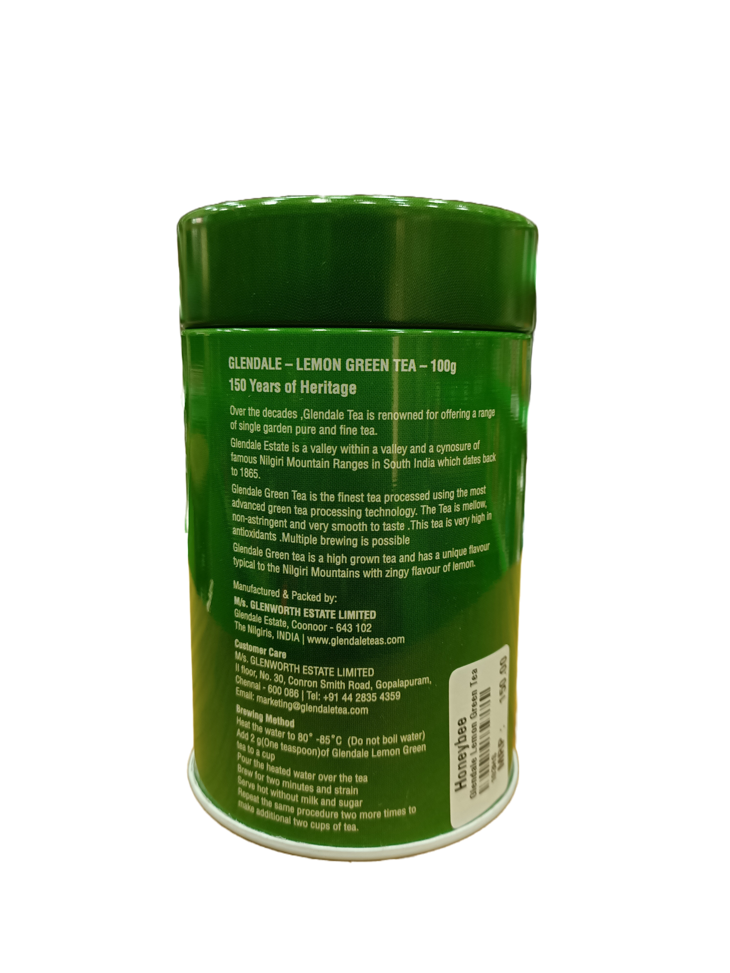 GLENDALE Lemon Green Tea Tin 100 g