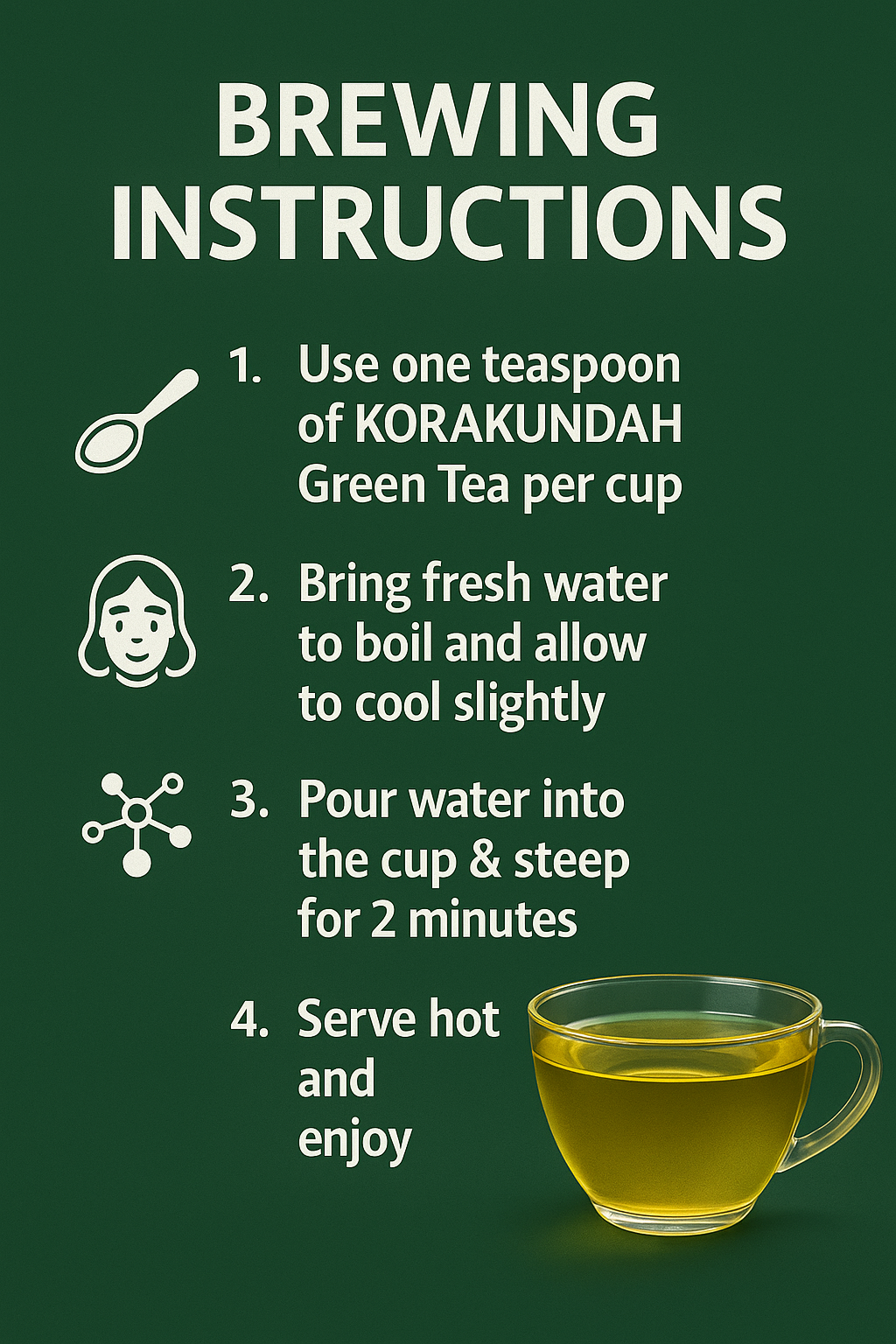 KORAKUNDAH Organic Green Tea 250 g