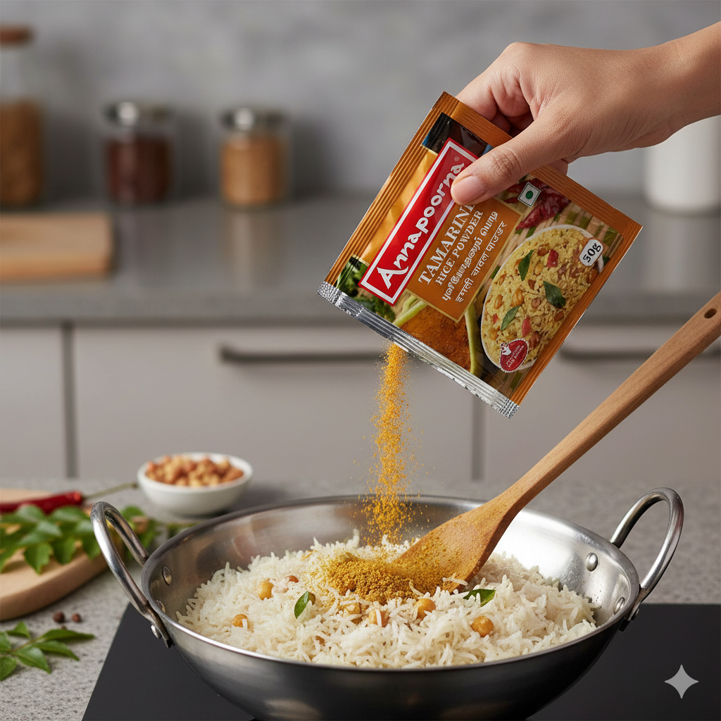 ANNAPOORNA TAMARIND RICE POWDER 50G