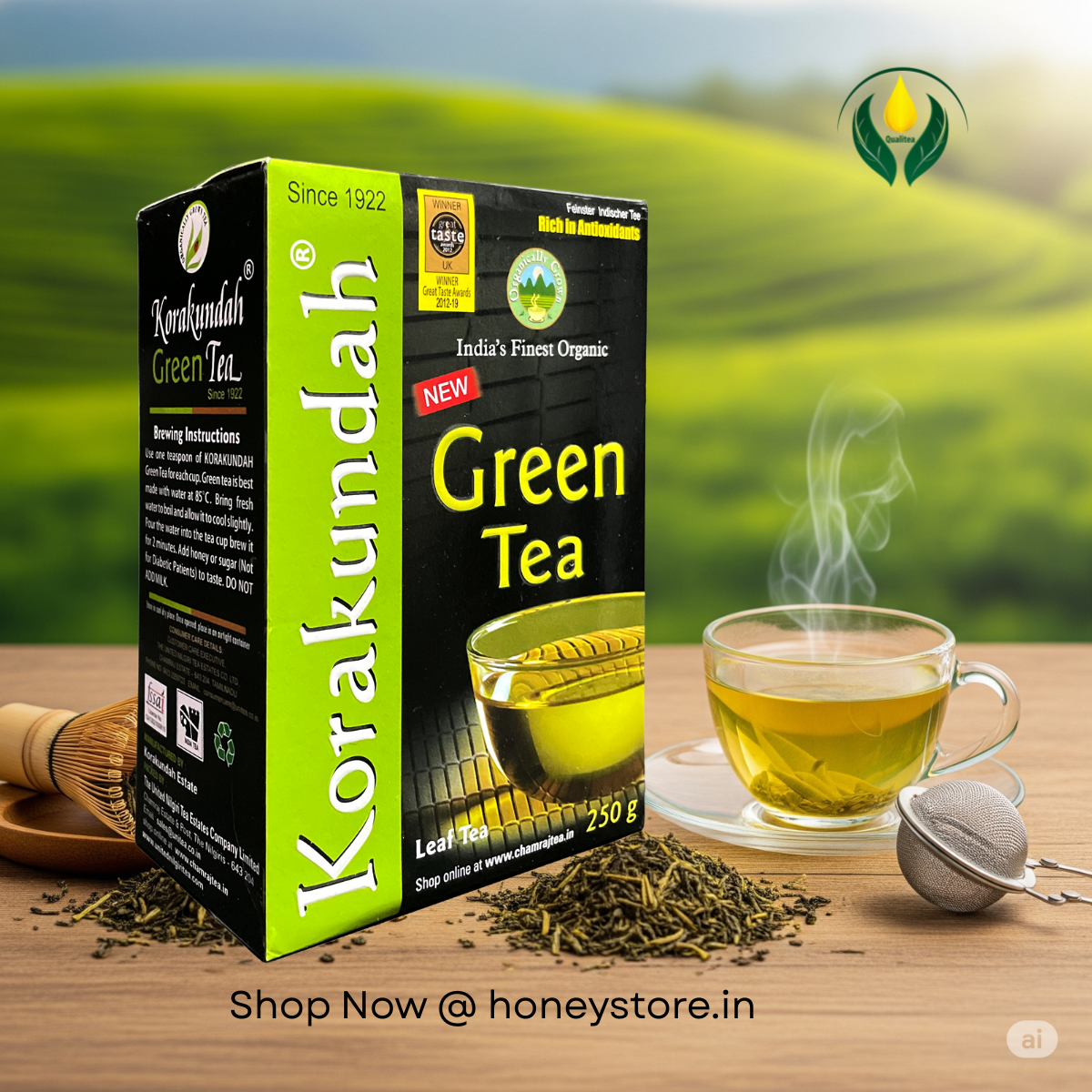 KORAKUNDAH Organic Green Tea 250 g
