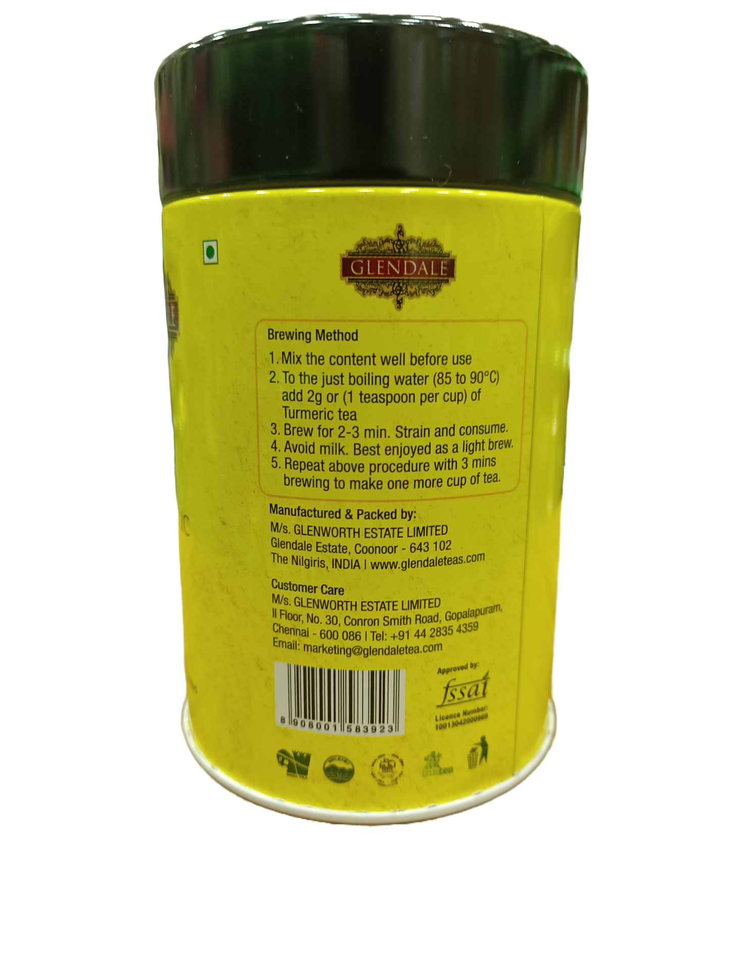 GLENDALE Turmeric Tea Tin 100 g