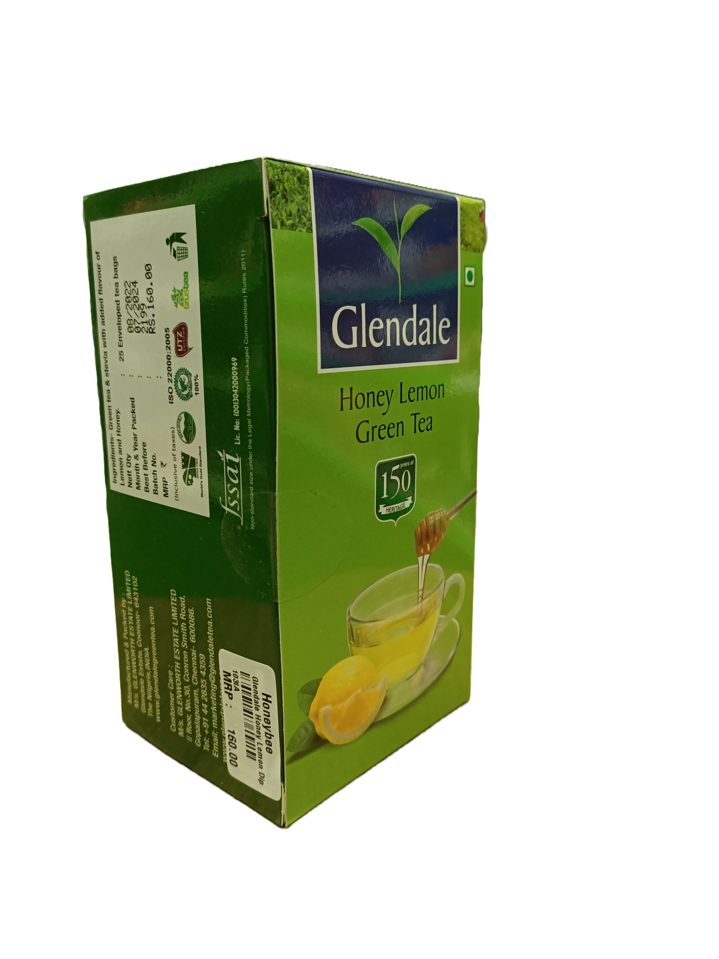 GLENDALE Honey Lemon Green Tea (25 Dip Bags)