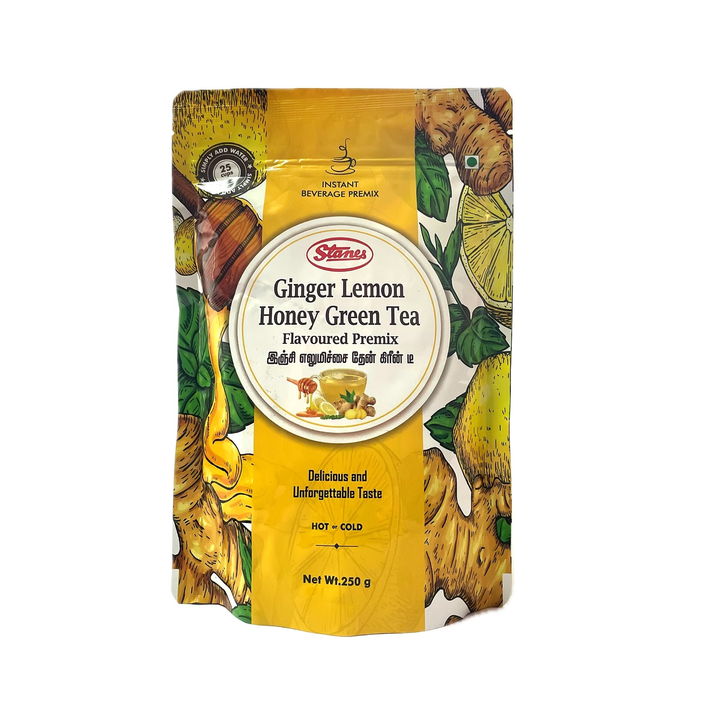 STANES Ginger Lemon Honey Green Tea Flavoured Premix 250 g