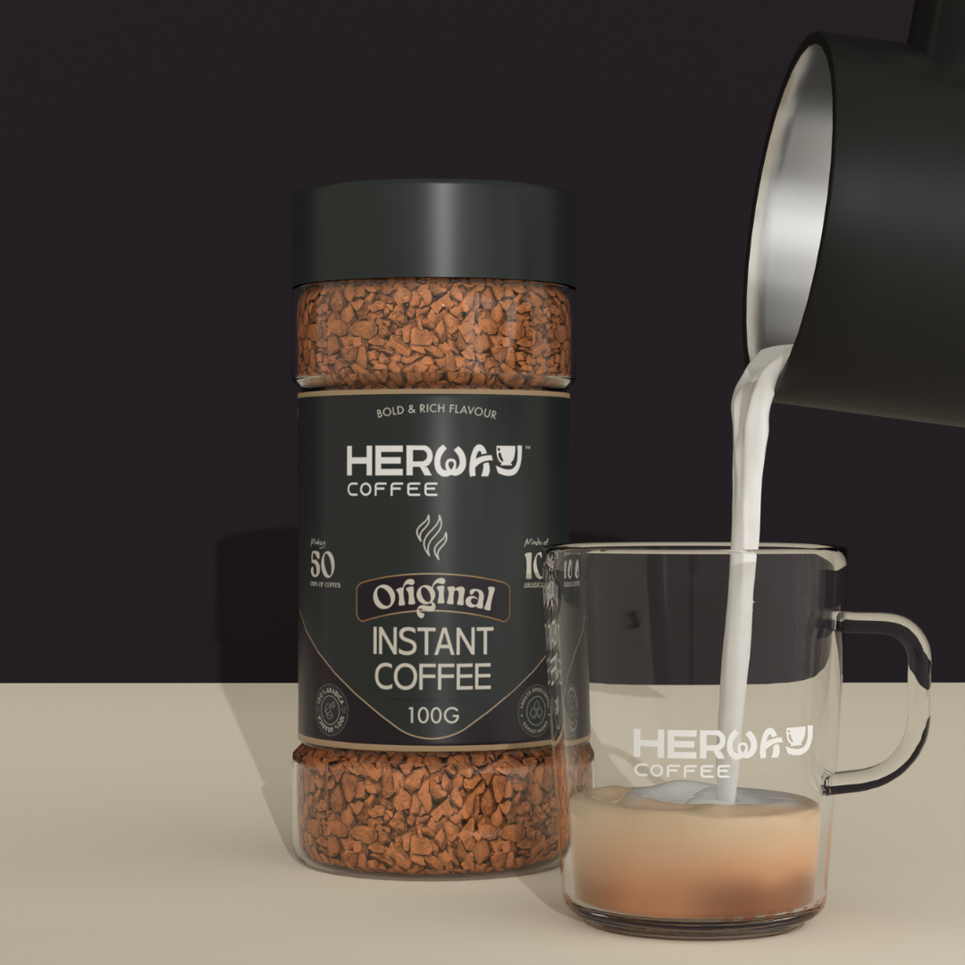 HERWAY Original Instant Coffee 100 g (Bold & Rich Flavour)