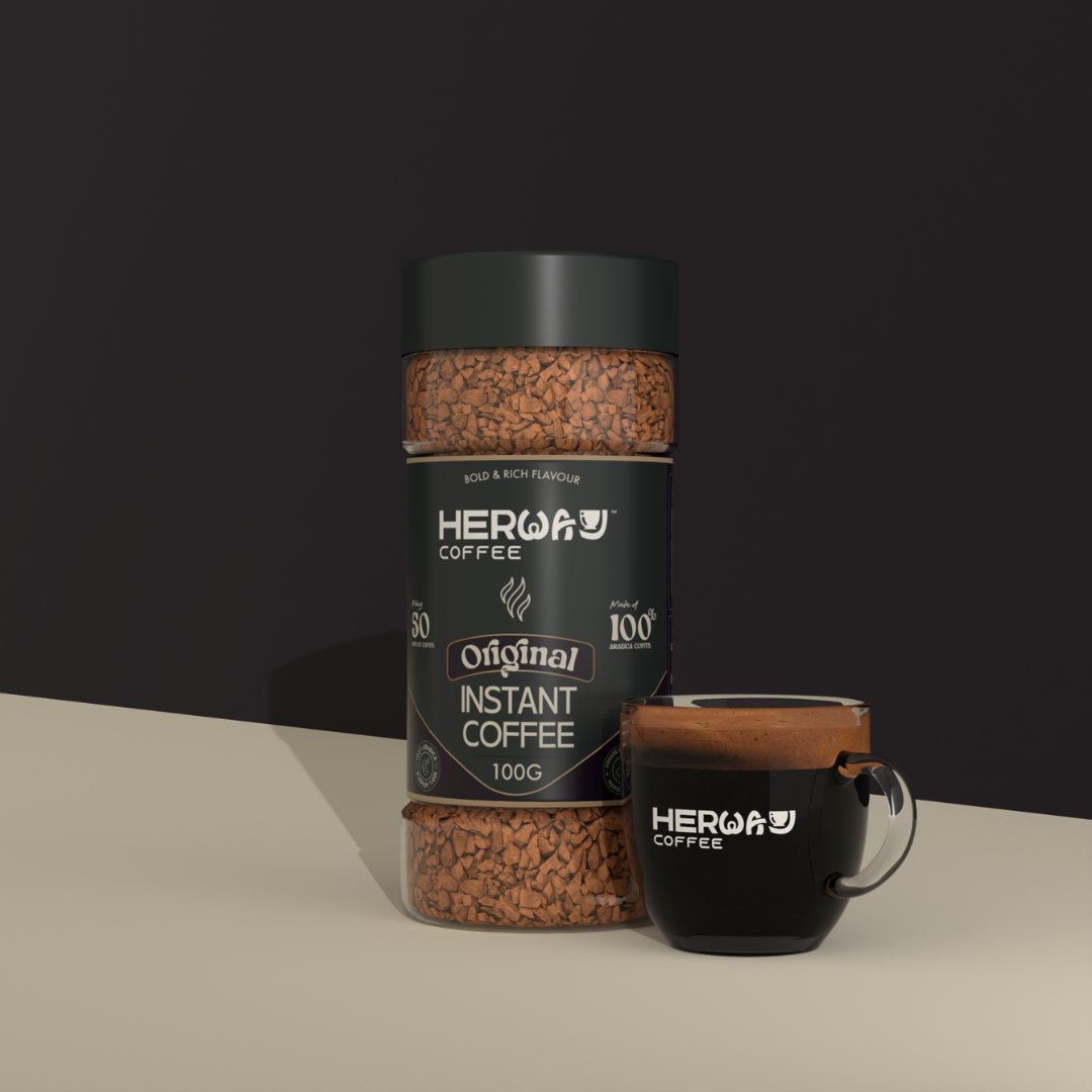 HERWAY Original Instant Coffee 100 g (Bold & Rich Flavour)