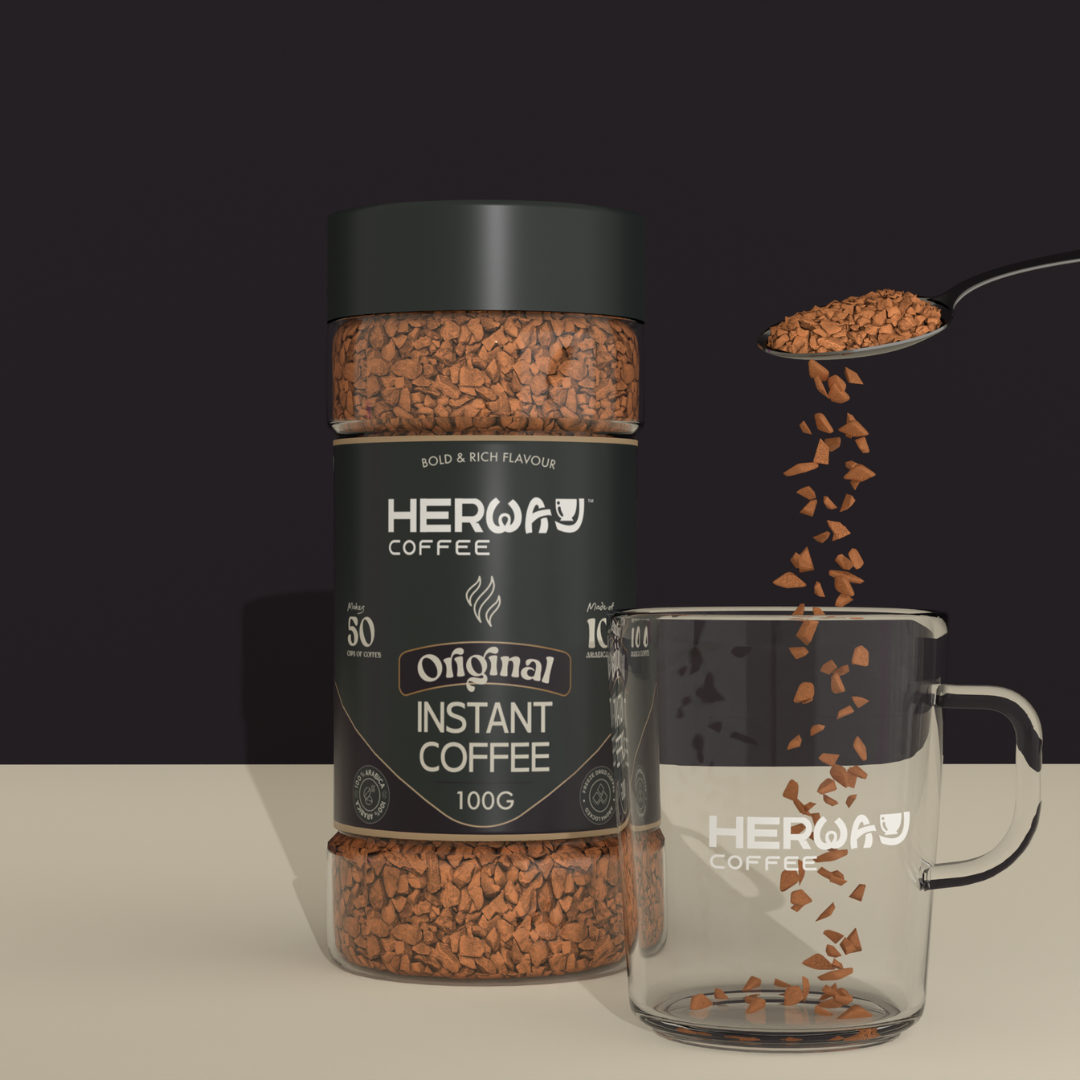 HERWAY Original Instant Coffee 100 g (Bold & Rich Flavour)