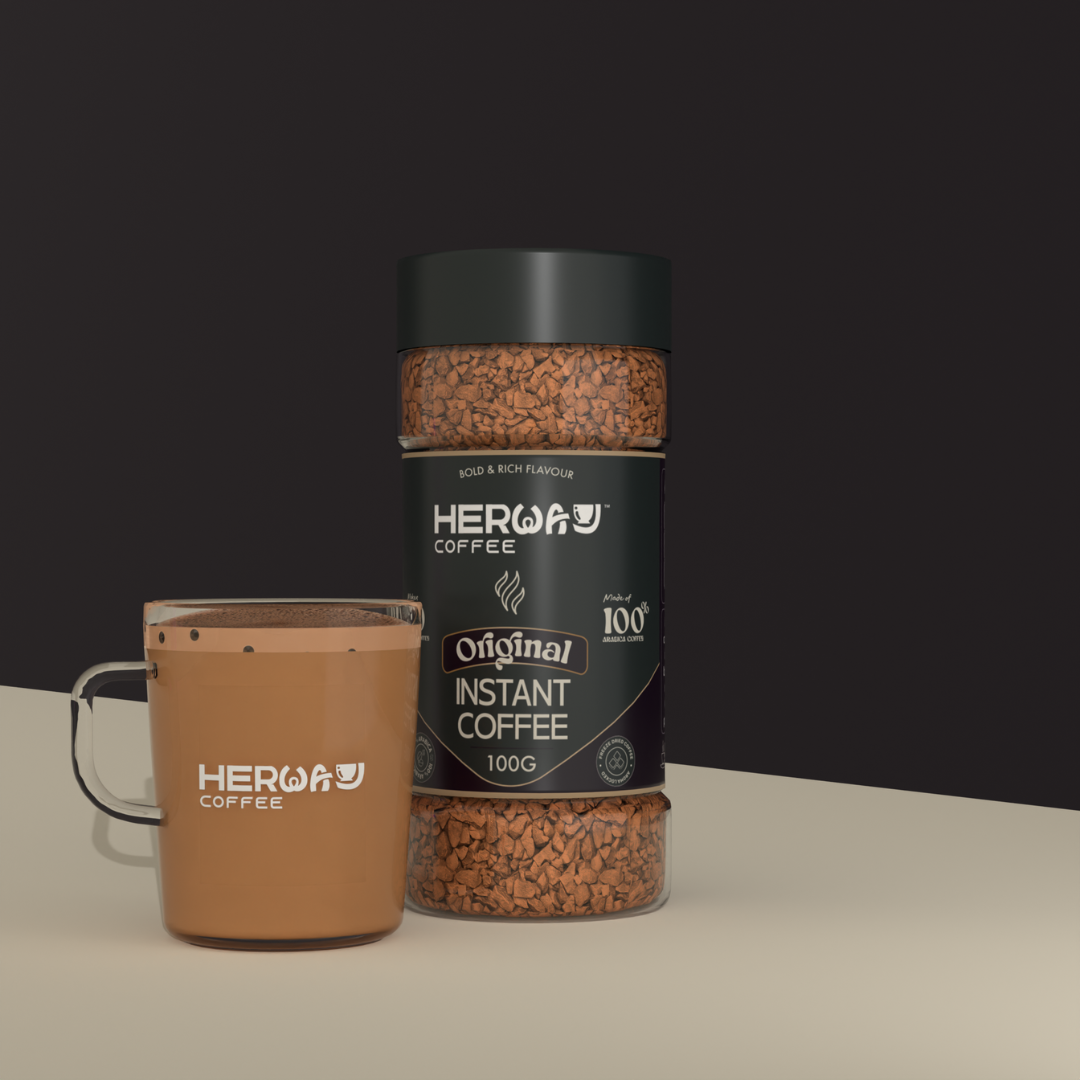 HERWAY Original Instant Coffee 100 g (Bold & Rich Flavour)