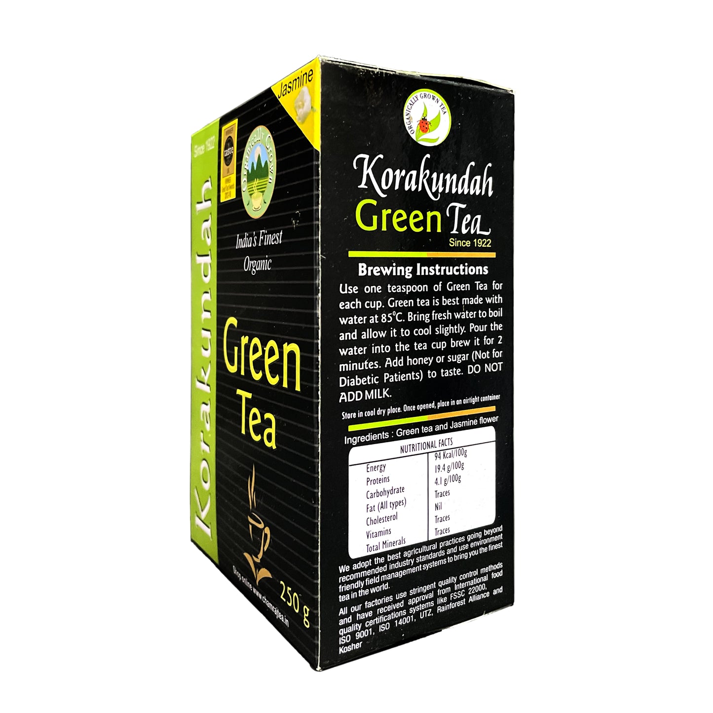 KORAKUNDAH Organic Green Tea (Jasmine) 250 g