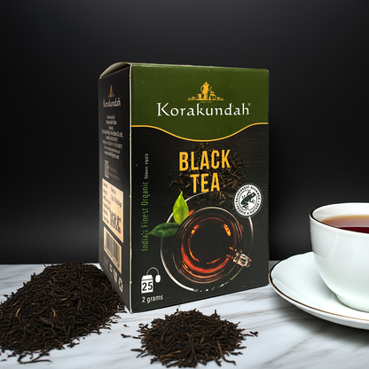 KORAKUNDAH Organic Black Tea Dip  (25 Dip Bags)