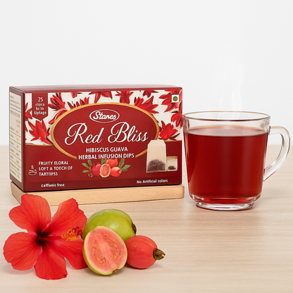 STANES Red Bliss Hibiscus Guava Herbal Infusion Dips