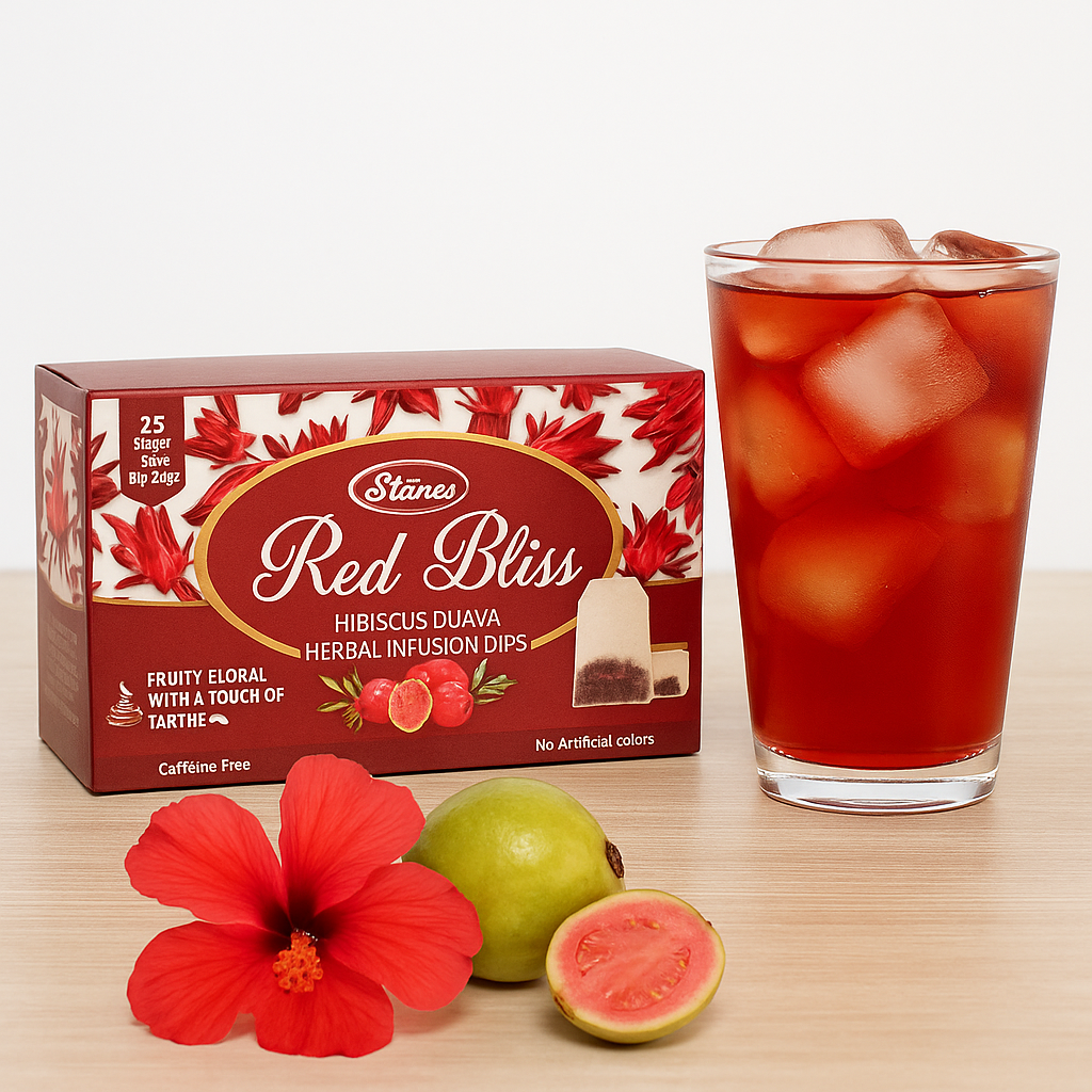 STANES Red Bliss Hibiscus Guava Herbal Infusion Dips
