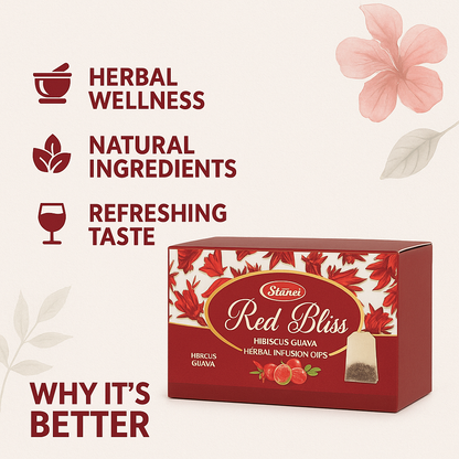 STANES Red Bliss Hibiscus Guava Herbal Infusion Dips