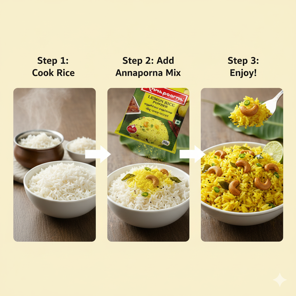 ANNAPOORNA LEMON RICE POWDER 50G