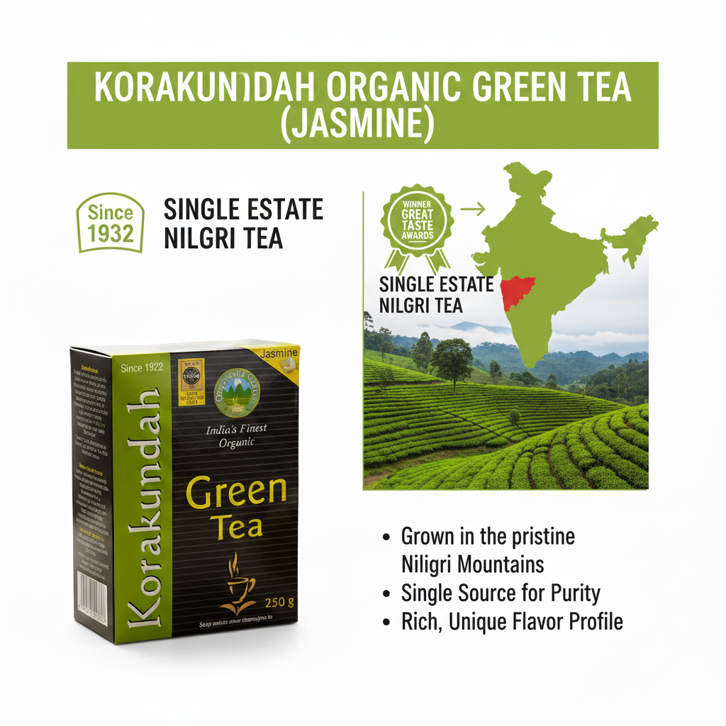 KORAKUNDAH Organic Green Tea (Jasmine) 250 g