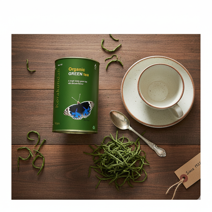 KORAKUNDAH Organic Green Tea in Canister (Butterfly) 100 g