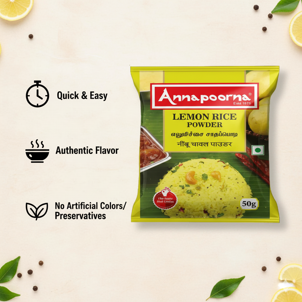 ANNAPOORNA LEMON RICE POWDER 50G