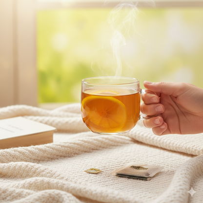 CHAMRAJ Lemon Flavoured Tea | 25 Enveloped Dip Tea Bags of 2 g each