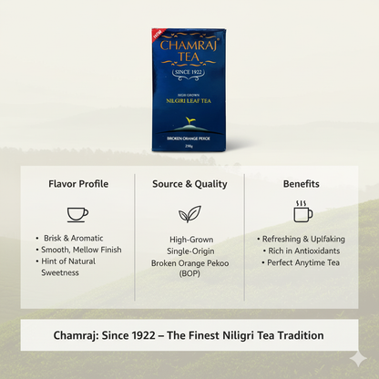 CHAMRAJ High Grown Nilgiri Leaf Tea (BOP) 250 g