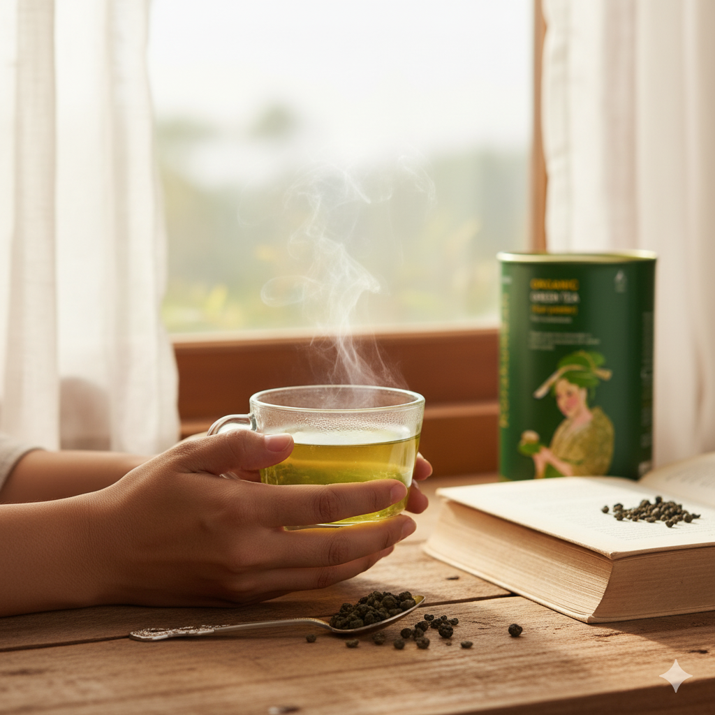 KORAKUNDAH Organic Green Tea in Canister (Gun Powder) 100 g