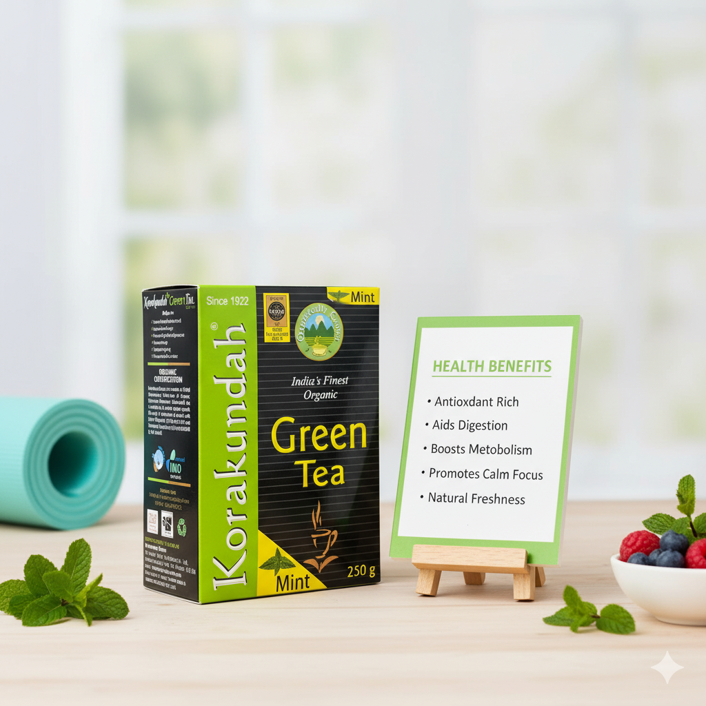 KORAKUNDAH Organic Green Tea (Mint) 250 g