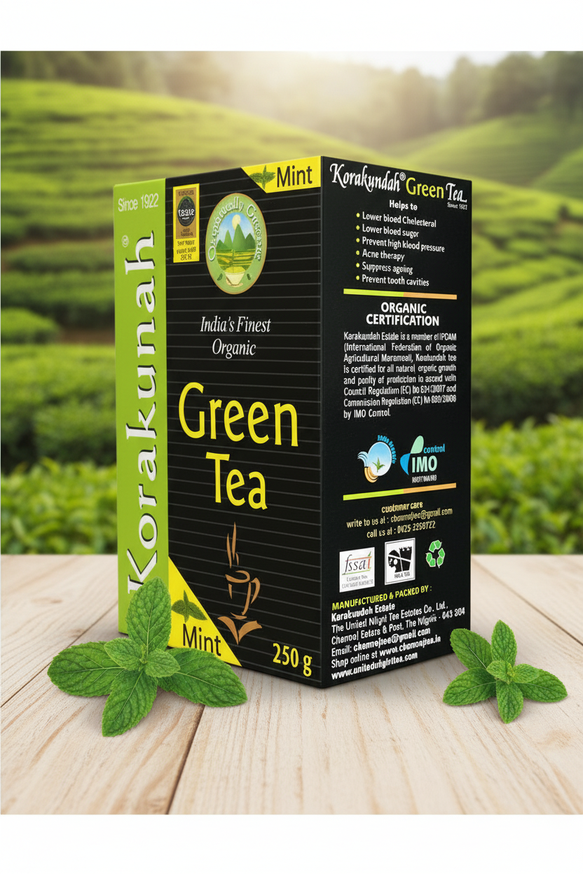 KORAKUNDAH Organic Green Tea (Mint) 250 g