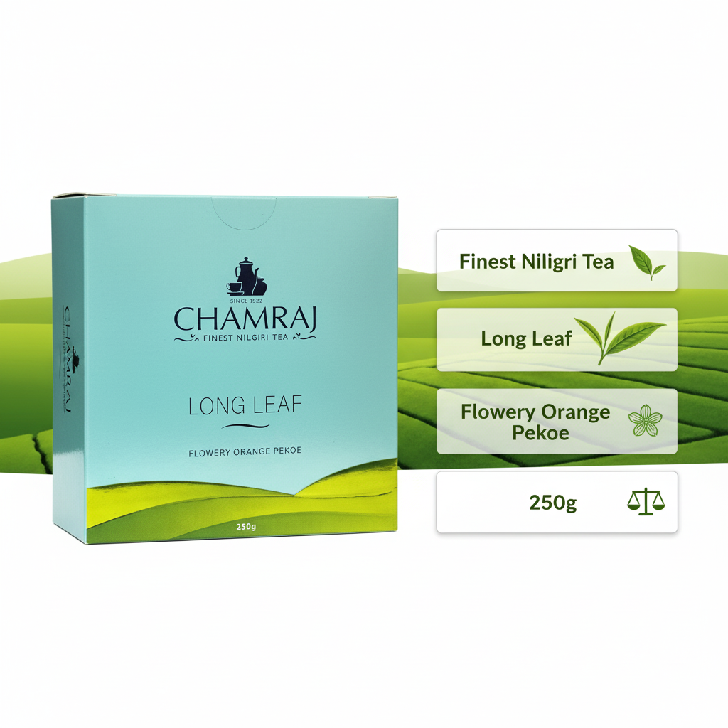 CHAMRAJ Long Leaf FOP (Flowery Orange Pekoe) Tea 250 g