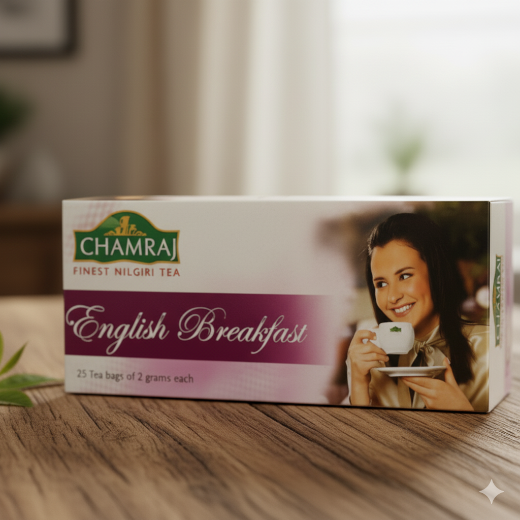 CHAMRAJ English Breakfast Tea (25 Dip Bags)