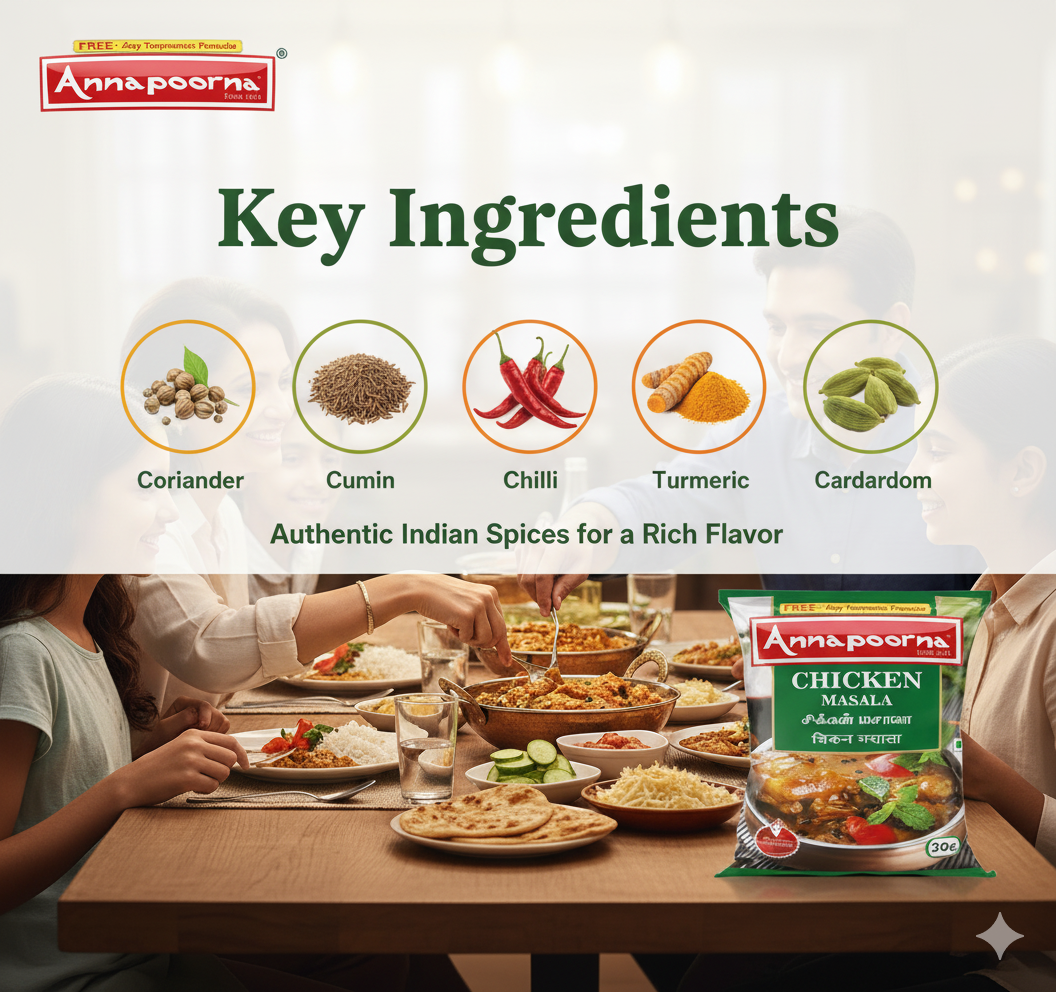 ANNAPOORNA CHICKEN MASALA 50G