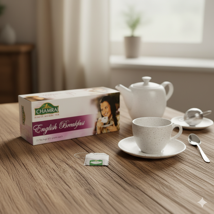 CHAMRAJ English Breakfast Tea (25 Dip Bags)