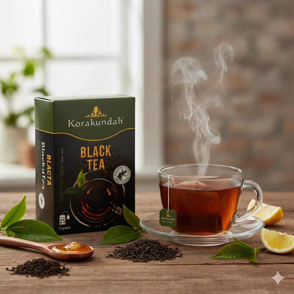 KORAKUNDAH Organic Black Tea Dip  (25 Dip Bags)