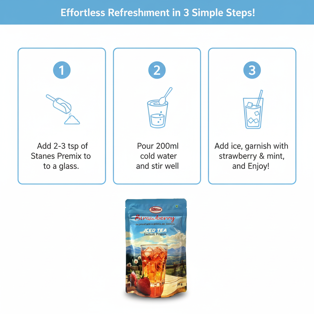 STANES Strawberry Iced Tea Instant Premix 250 g