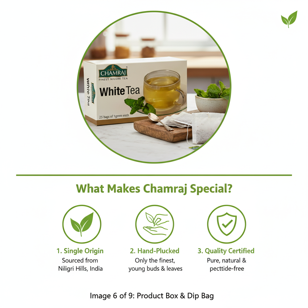 CHAMRAJ White Tea (25 Dip Bags)