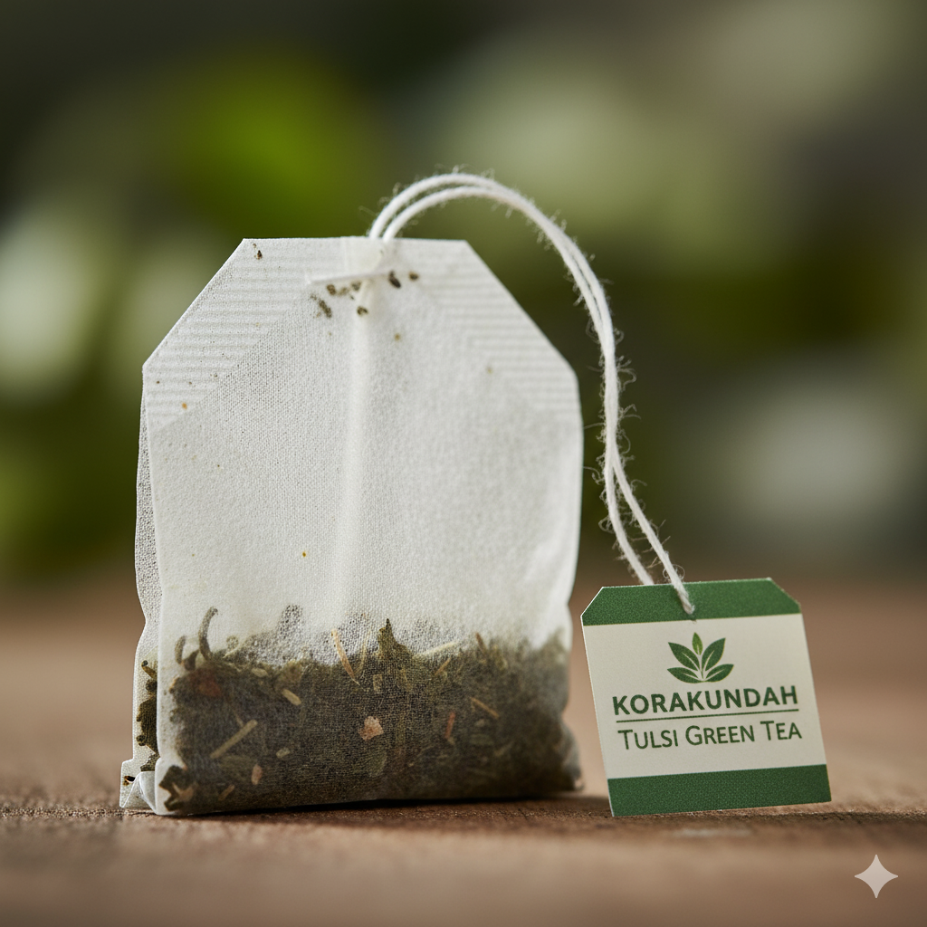 KORAKUNDAH Tulsi Green Tea  (25 Dip Bags)