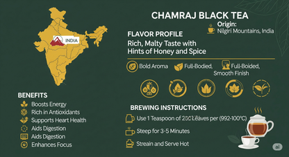 CHAMRAJ Finest Nilgiri Black Tea (25 Dip Bags)
