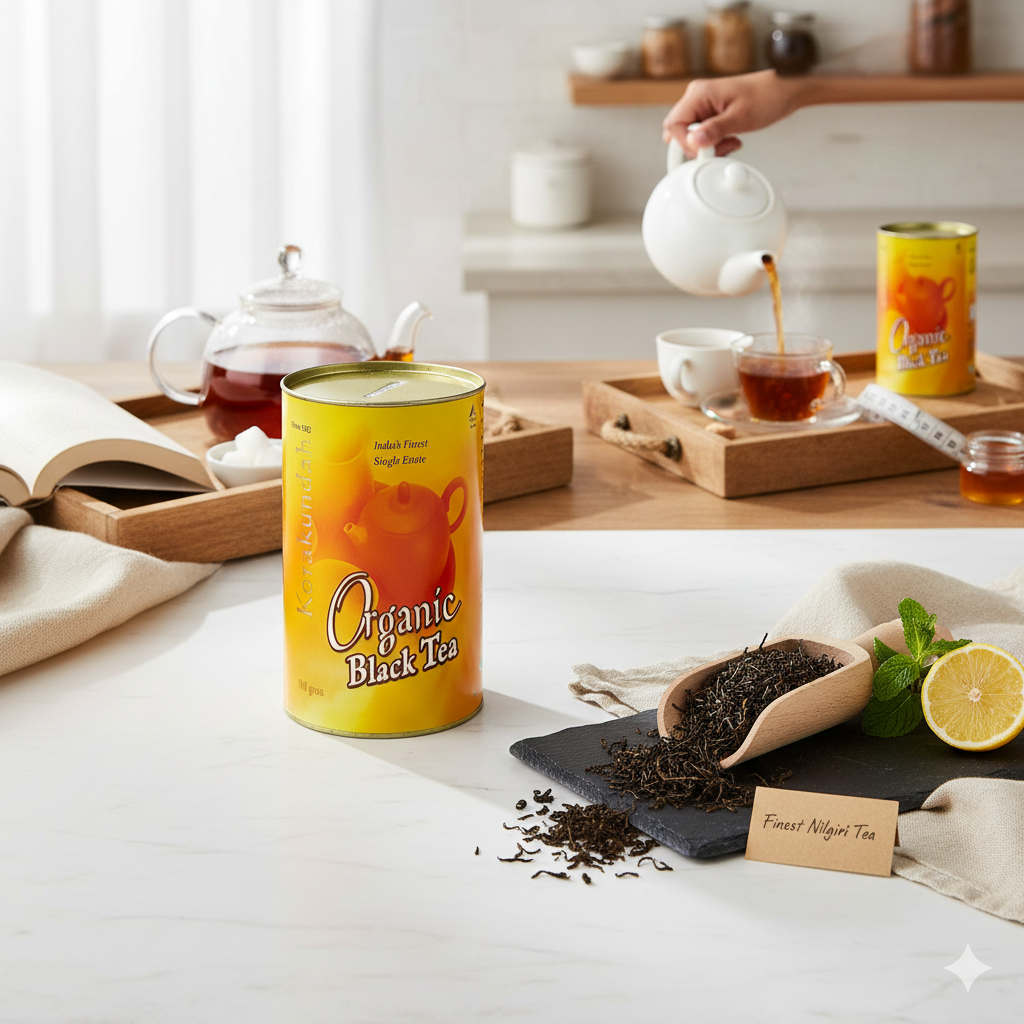 KORAKUNDAH Organic Black Tea in Canister 100 g
