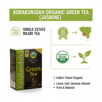KORAKUNDAH Organic Green Tea (Jasmine) 250 g