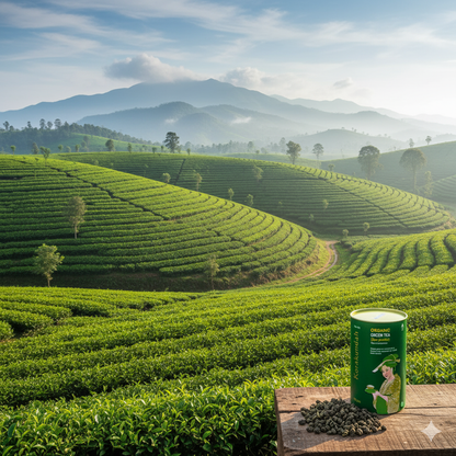 KORAKUNDAH Organic Green Tea in Canister (Gun Powder) 100 g